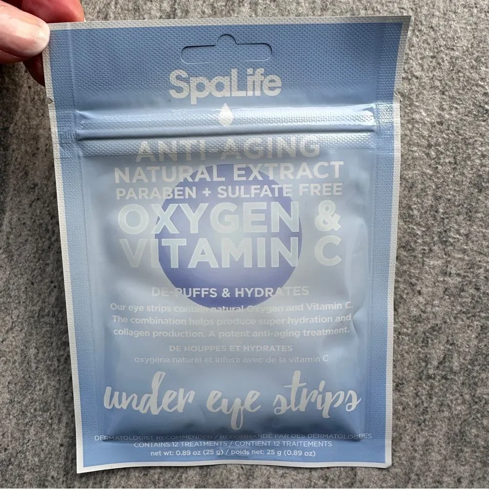 SpaLife Oxygenated + Vitamin C Under Eye Strips K-Beauty Anti-Aging De-puffing